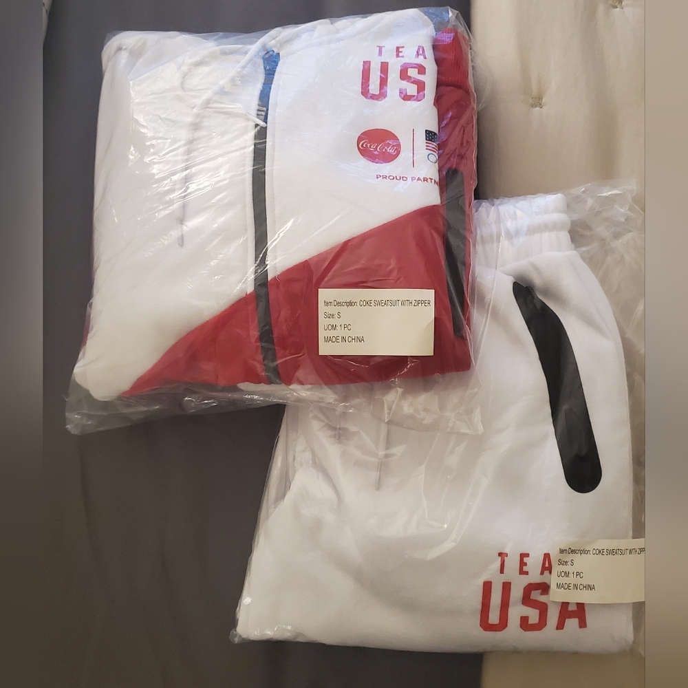 Coca Cola Team USA Olympics 2024 Paris Limited Edition Sweat Suit